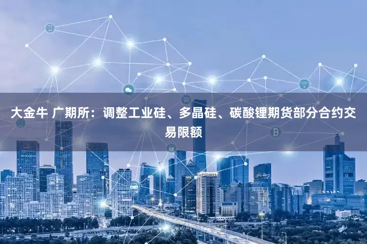 大金牛 广期所：调整工业硅、多晶硅、碳酸锂期货部分合约交易限额