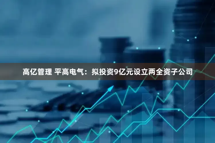 高亿管理 平高电气：拟投资9亿元设立两全资子公司