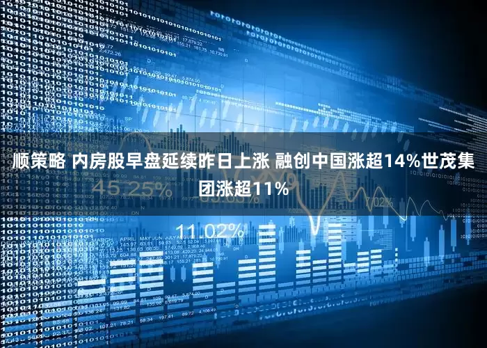 顺策略 内房股早盘延续昨日上涨 融创中国涨超14%世茂集团涨超11%